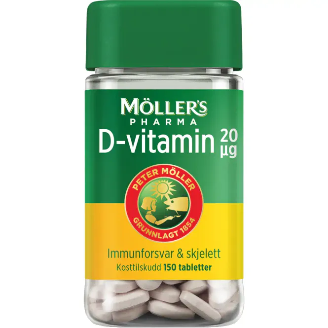 Hovedbilde Møllers Pharma D-Vitamin 20 µg 150 tabletter