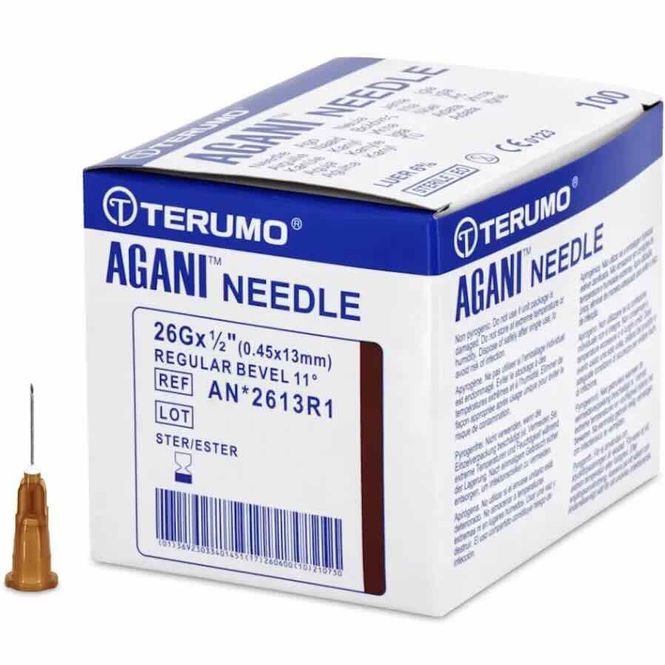 Hovedbilde Terumo Agani Kanyle Brun 0,45x13mm 26Gx1/2 100 stk