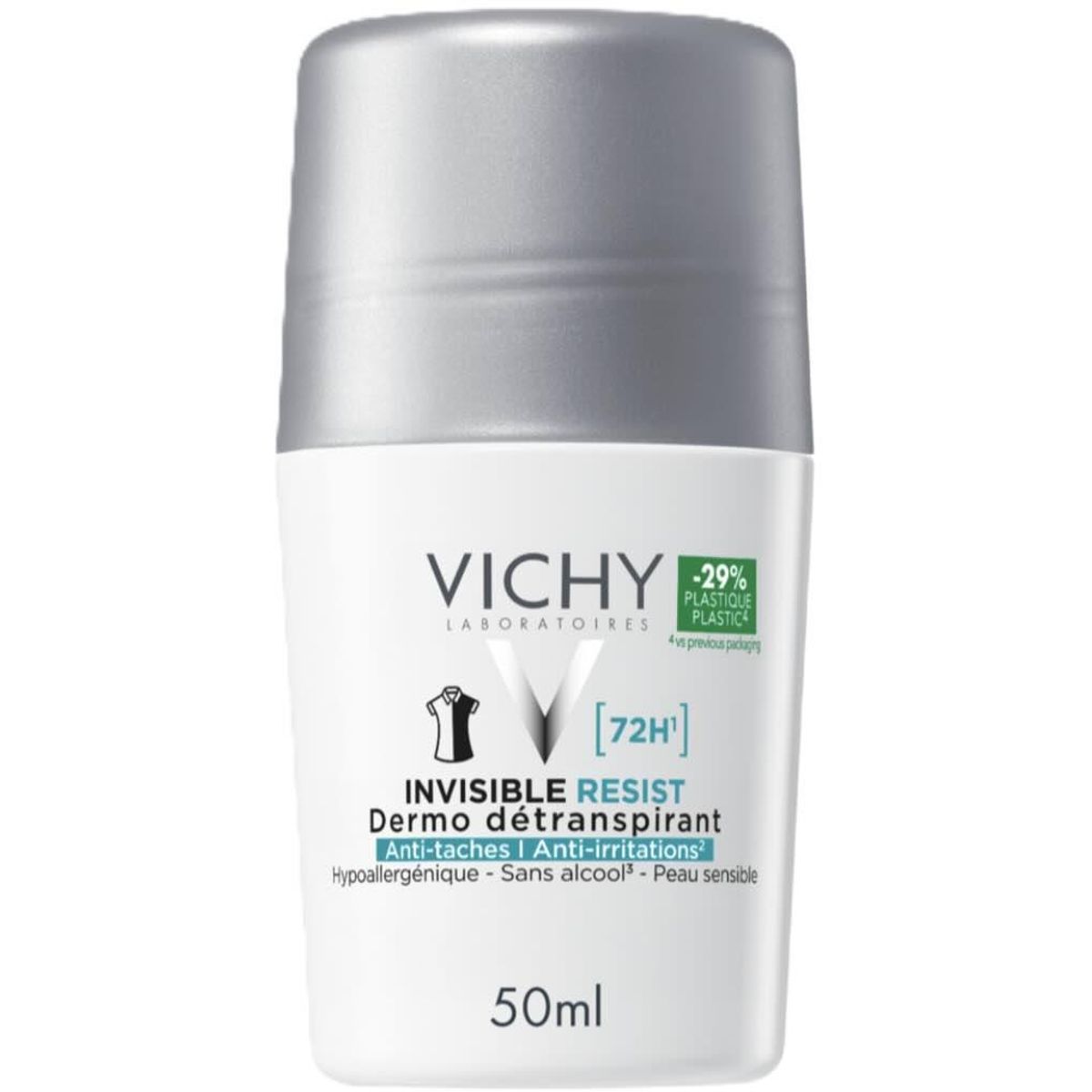 Vichy 72H Invisible Resist Anti-Stain Deo Antiperspirant 50 ml
