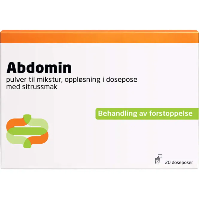 Hovedbilde Abdomin Pulver Mikstur Sitrus 20 doser