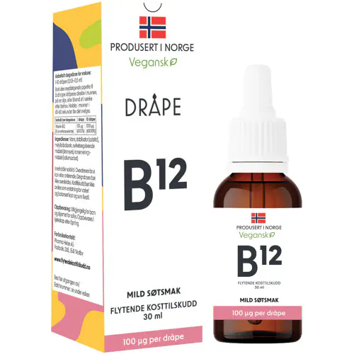 Dråpe Vegansk B12-Vitamindråper 30 ml 