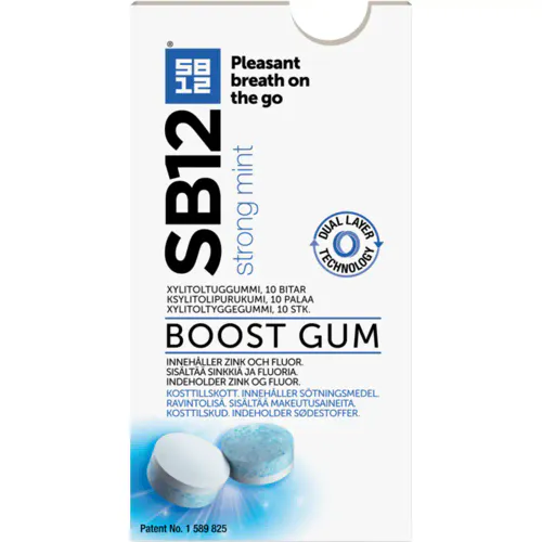 SB12 Boost Strong Mint Tyggegummi 10 stk