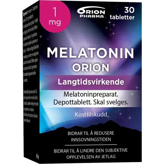 Hovedbilde Melatonin Orion 1 mg Depottabletter 30 stk