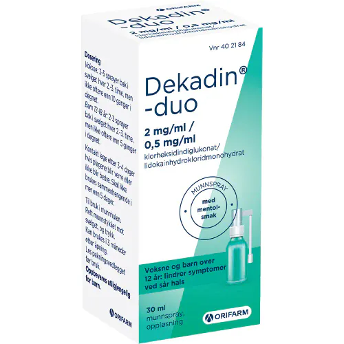 Dekadin-Duo Munnspray Mentol 30 ml