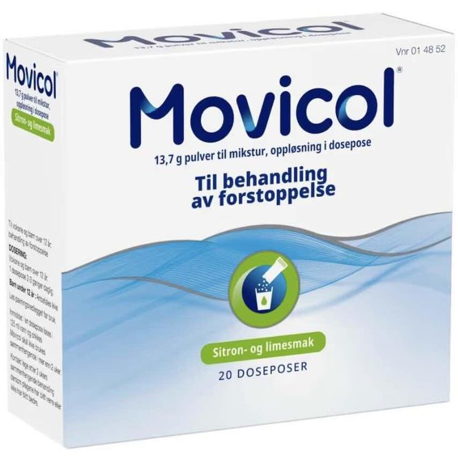 Hovedbilde Movicol Pulver Mikstur Lime & Sitron 20 doser