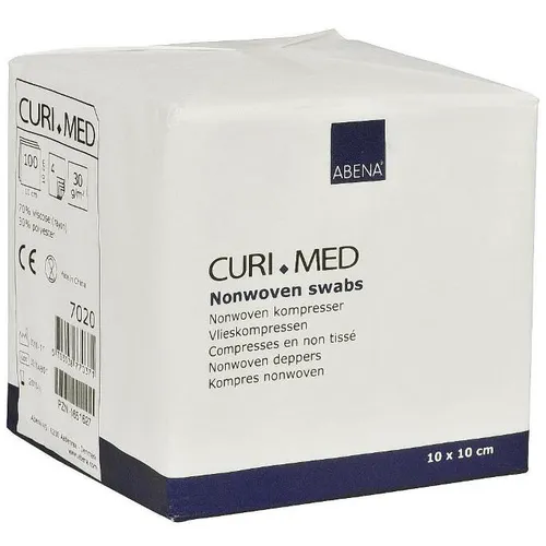 Curi-Med Usterile Tørre Kompresser Non-Wowen 10x10 cm 100 stk