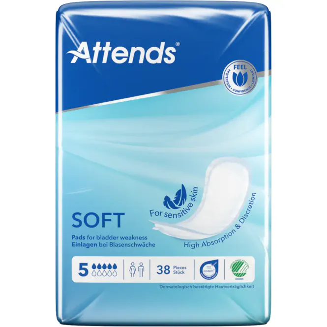 Hovedbilde Attends Soft 5 Pads 38 stk