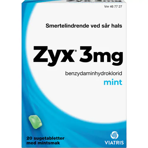 Zyx 3 mg Sugetabletter Mint 20 stk
