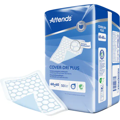 Attends Cover-Dri Plus 60 x 60 cm 50 stk