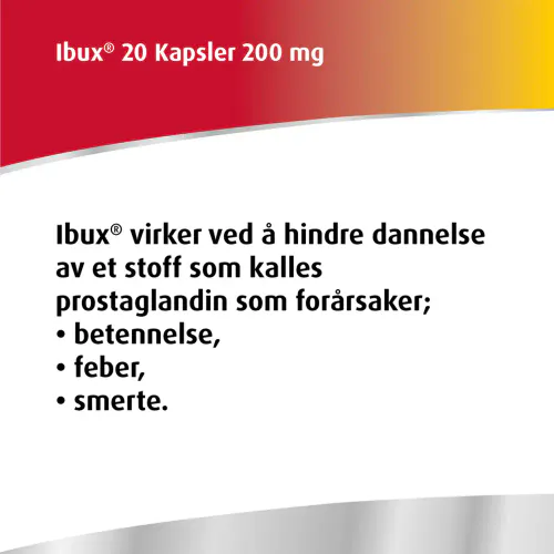 Ibux Kapsler 200 mg 20 stk