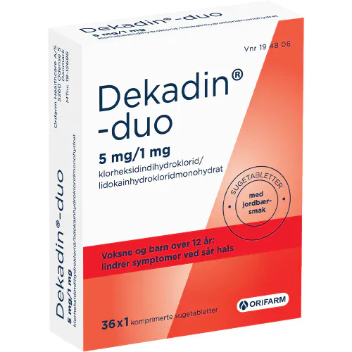 Dekadin-Duo Sugetabletter Jordbær 36 stk
