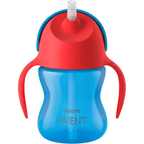 Avent Straw Cup Blå/Rød 200 ml 1 stk