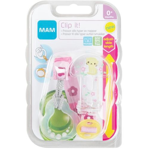 Mam Clip It Smokk-Klips Festesnor Rosa 1 stk