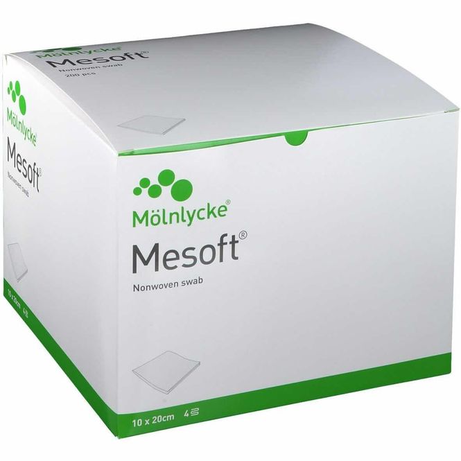 Hovedbilde Mesoft Usterile Tørre Kompresser 10 x 20 cm 200 stk