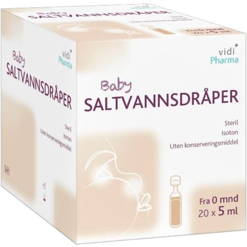 Vidi Pharma Baby Saltvannsdråper 20 x 5 ml