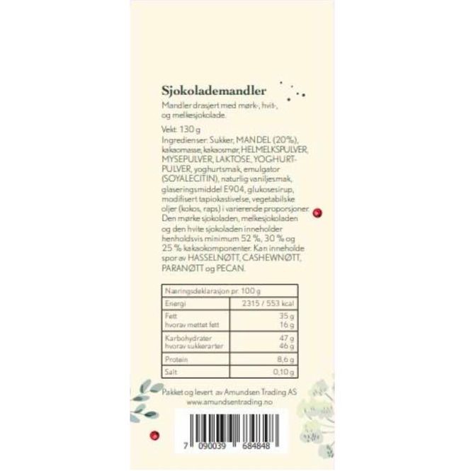 Hovedbilde Apotekets Sjokolademandler 130 g
